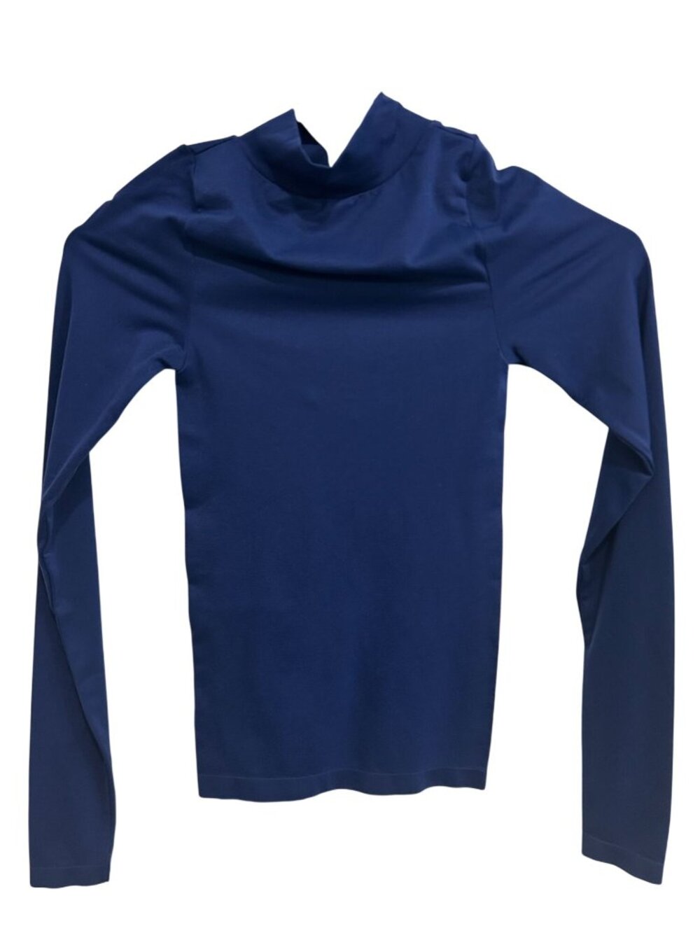 Wild Fable XXS Navy Blue Long Sleeve Seamless Mock Neck Top Clean Girl NWT